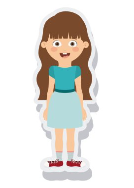 izole küçük kız avatar