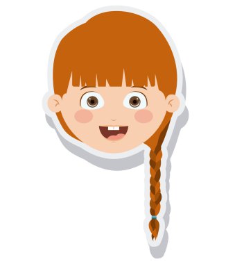 izole gülümseyen baş küçük kız