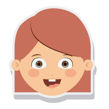 izole gülümseyen baş küçük kız