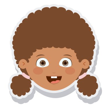 izole gülümseyen baş küçük kız