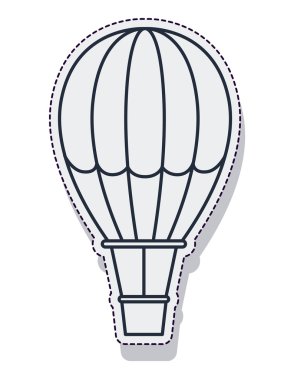 Balon hava sıcak seyahat izole simgesi