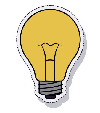 Ampul Işık izole simgesi