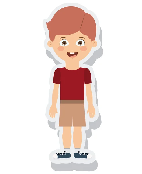 Little boy avatar isolated — Stock Vector