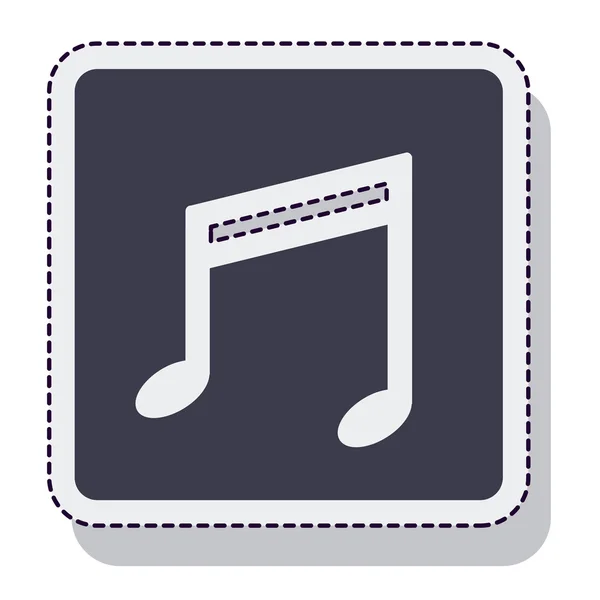 Music note isolated icon — Stock Vector