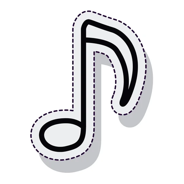 Music note isolated icon — стоковый вектор