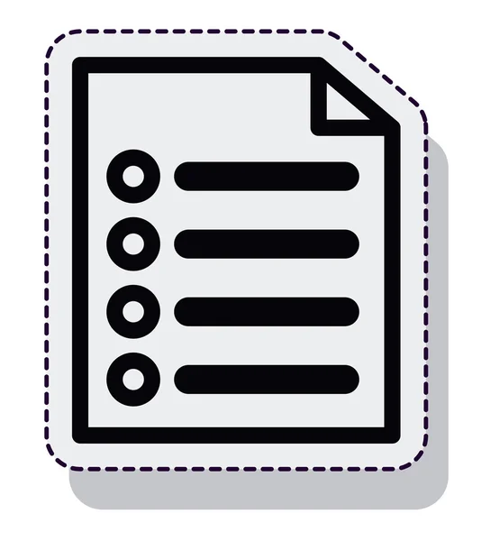 Paper document isolated icon — Stock Vector