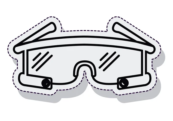 Smartglasses draagbare geïsoleerd pictogram — Stockvector