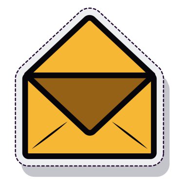 Zarf iletisi izole simgesi