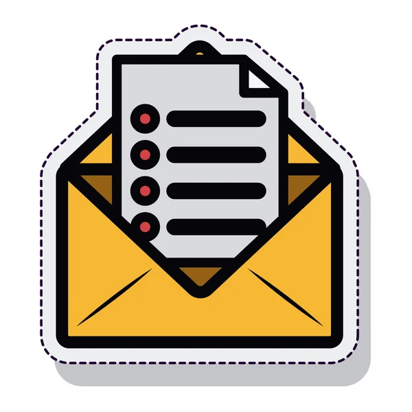 Envelope message isolated icon — Stock Vector