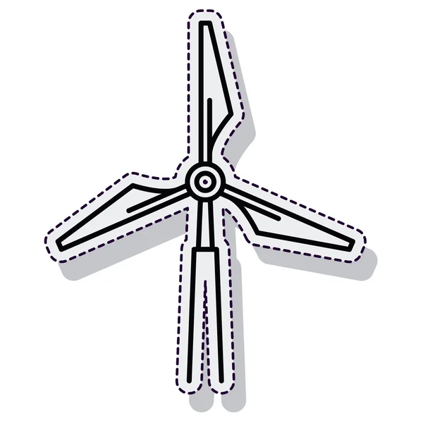 Windmühlenenergie isolierte Ikone — Stockvektor
