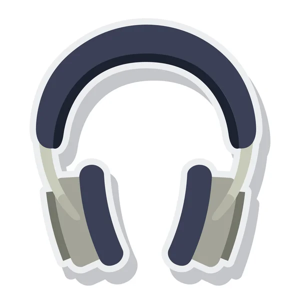 Hearphones muziek goed geïsoleerd — Stockvector
