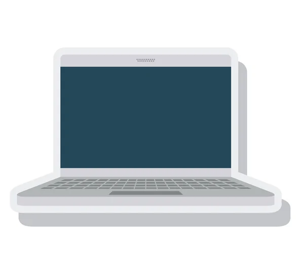 Ikon komputer laptop terisolasi - Stok Vektor