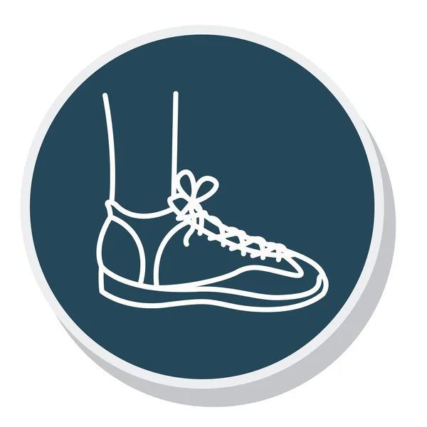 Tennisschoenen geïsoleerd pictogram vector illustratie ontwerp — Stockvector