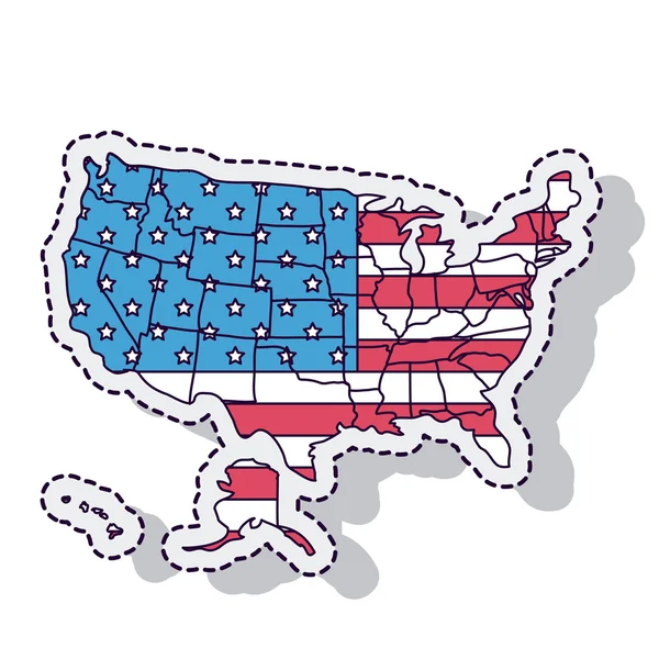 Usa map isolated icon vector illustration design — Stock Vector