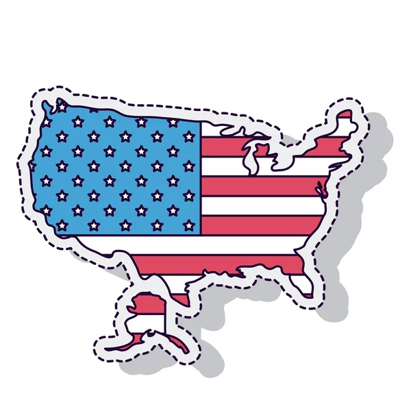 USA Karte isoliert Symbol Vektor Illustration Design — Stockvektor