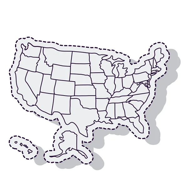 Usa map isolated icon vector illustration design — Stock Vector