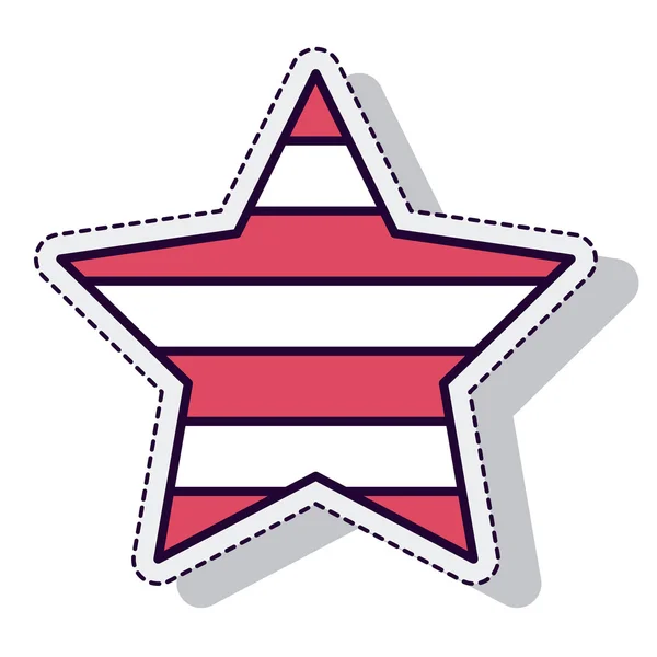 Estrella americana aislado icono vector ilustración diseño — Archivo Imágenes Vectoriales
