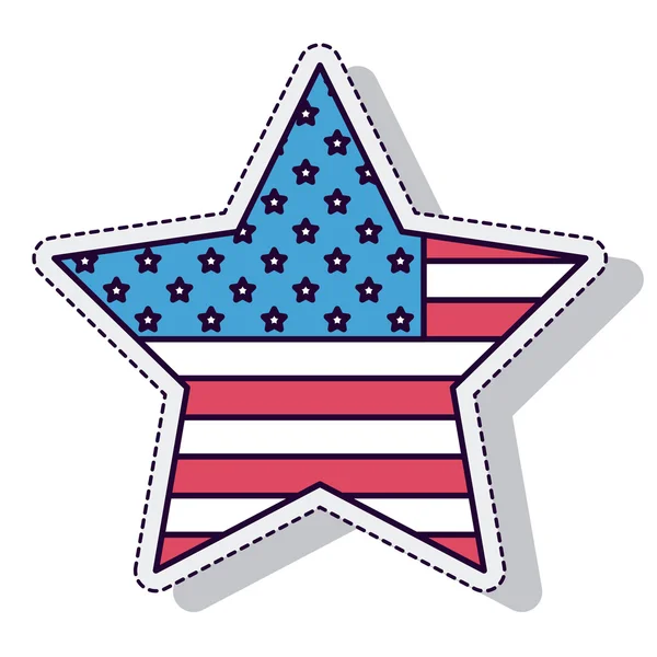 Estrela americana isolado ícone vetor ilustração design — Vetor de Stock