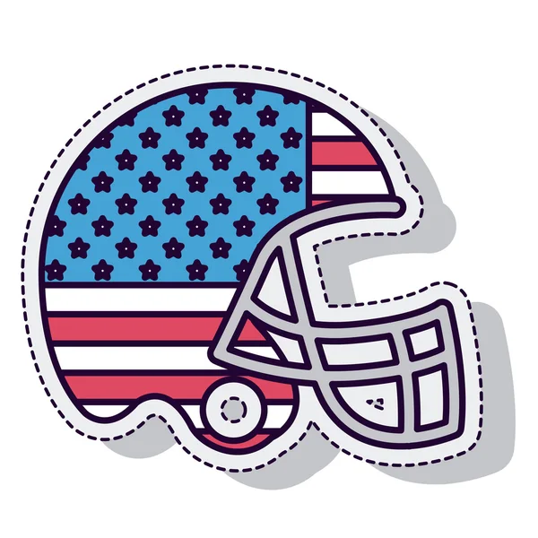 American football helmet sport isolated icon vector illustration design — Stock Vector