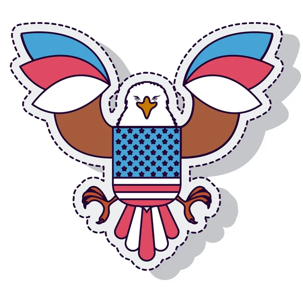 Aigle américain icône isolée vecteur illustration design — Image vectorielle