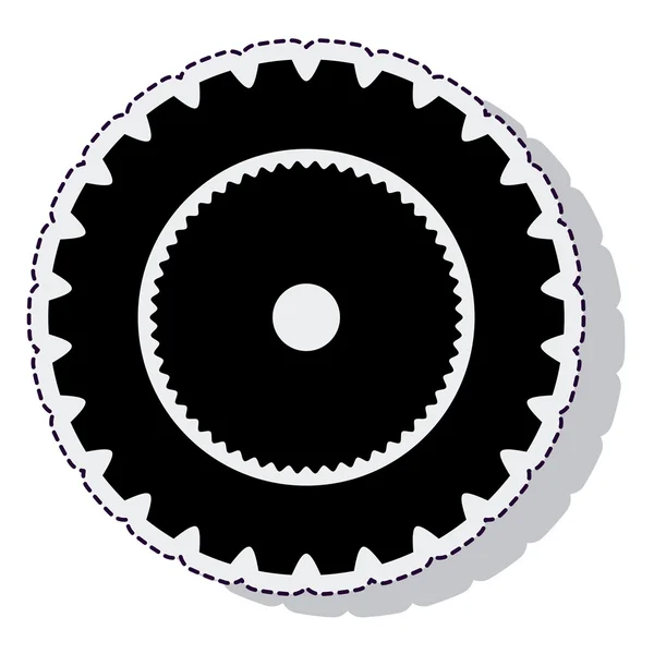 Gear setup isolated icon — Stock Vector