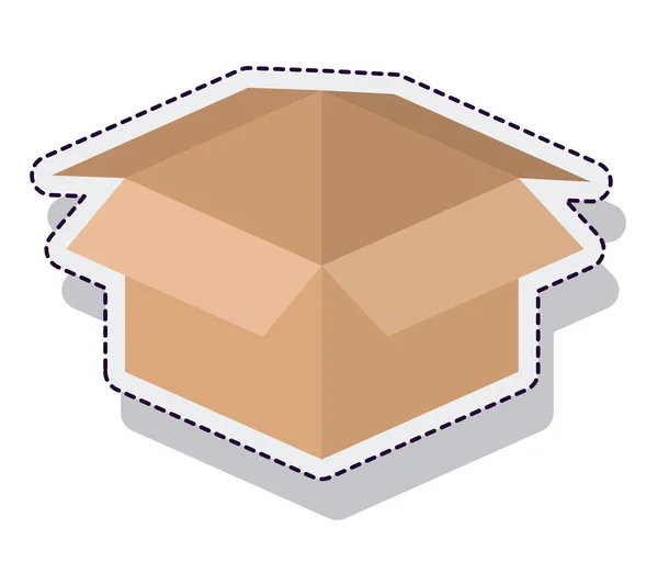 Box carton packing isolated icon vector illustration design — Stock Vector