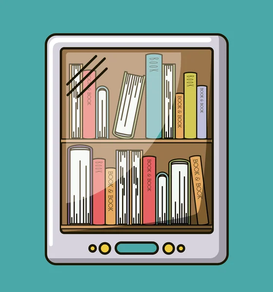 Libro electrónico icono aislado — Vector de stock