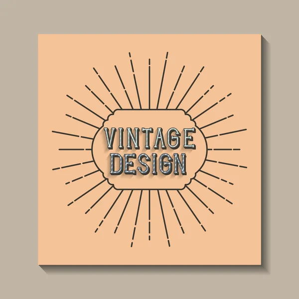 Card retro vintage frame — Stock Vector
