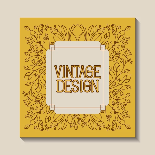 Card retro vintage frame — Stock Vector