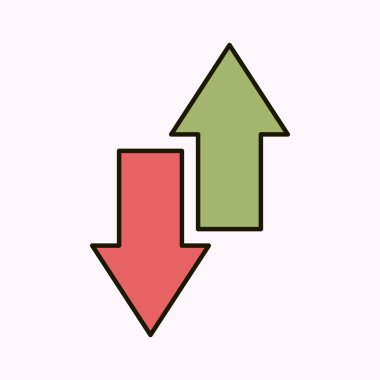 izole simgesi yukarı ve aşağı okları
