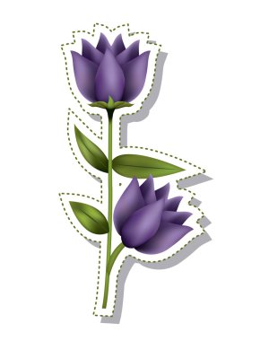 güzel çiçek izole simgesi