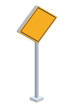 trafik işareti izometrik simgesi