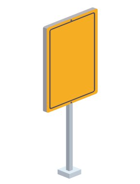 trafik işareti izometrik simgesi