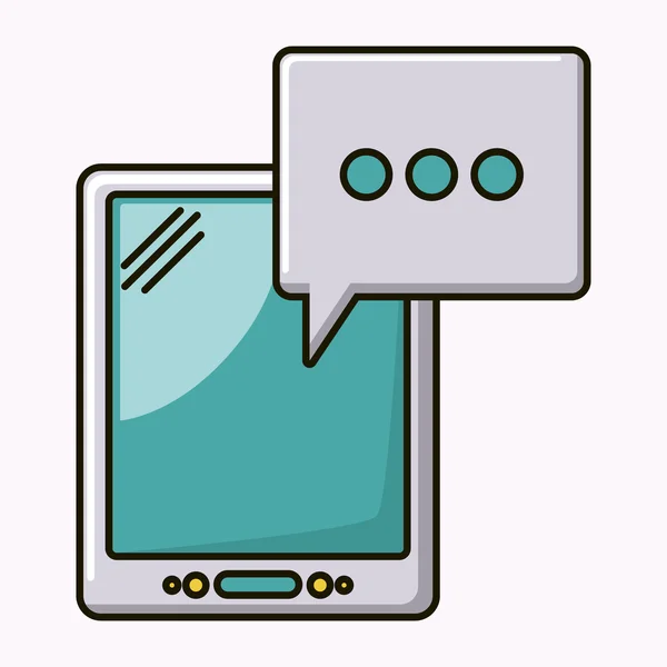 Tableta tecnología aislado icono — Vector de stock