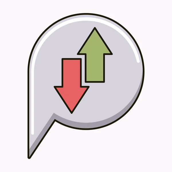 Arrows up and down isolated icon — Stock Vector