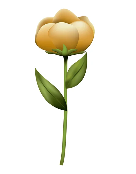 Μεμονωμένο εικονίδιο όμορφο λουλούδι — Διανυσματικό Αρχείο