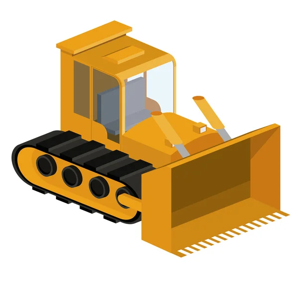 Machinery construction isometric isolated icon — Stock Vector