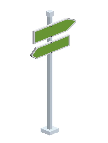 Trafik işareti ile ok izometrik simgesi — Stok Vektör