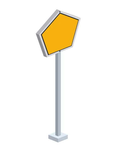 Ícone isométrico do sinal de tráfego — Vetor de Stock