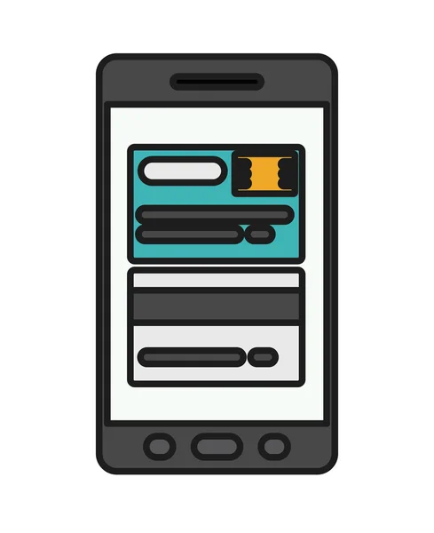 Izolované ikona smartphone technologie — Stockový vektor