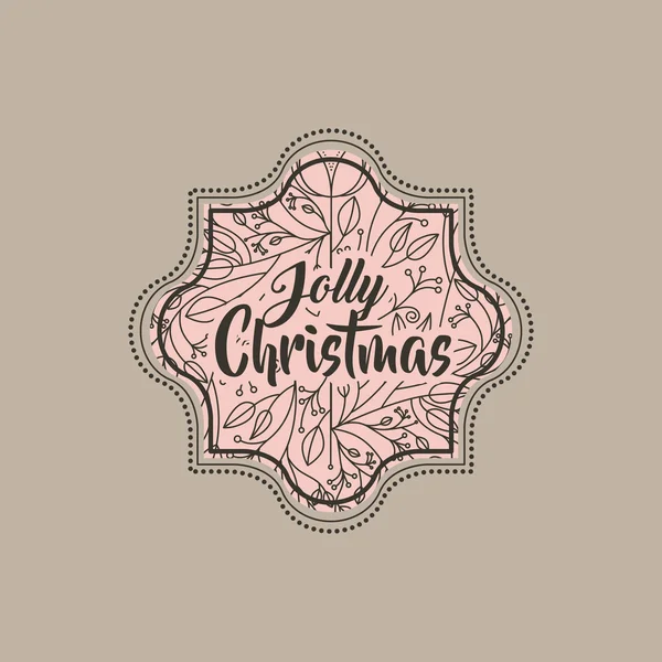 Icône de cadre vintage de Noël — Image vectorielle
