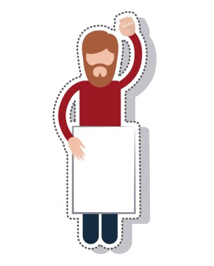 kişi avatar protesto izole simgesi