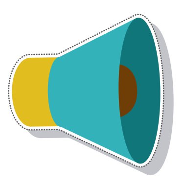 megafon siluet simge vektör illüstrasyon izole