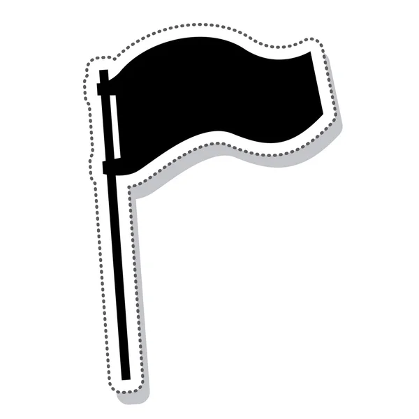 Viftande flagga isolerade ikonen — Stock vektor