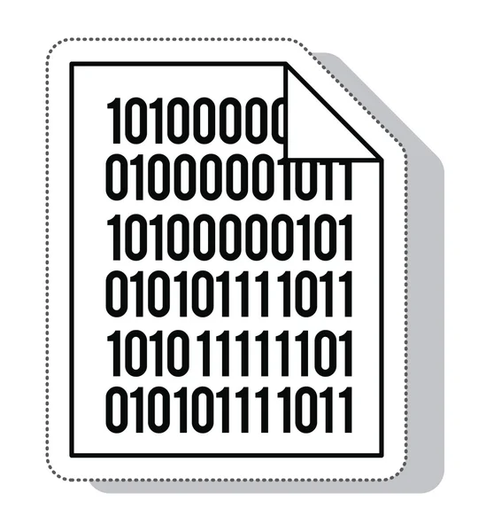 Бумажный бинарный код — стоковый вектор