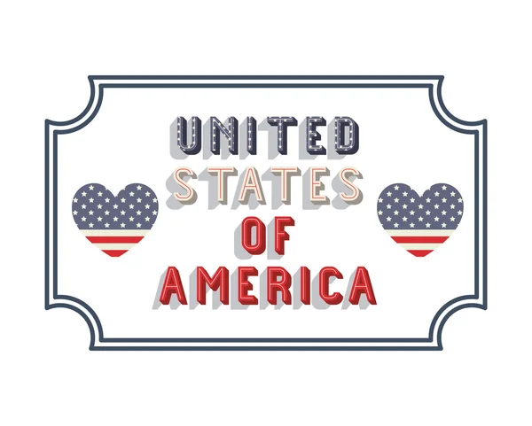 United States of america frame — стоковый вектор