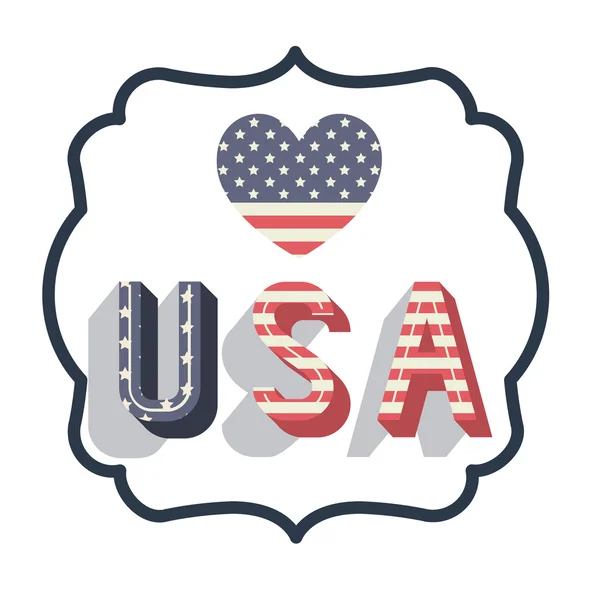 United states of america frame — Stock Vector