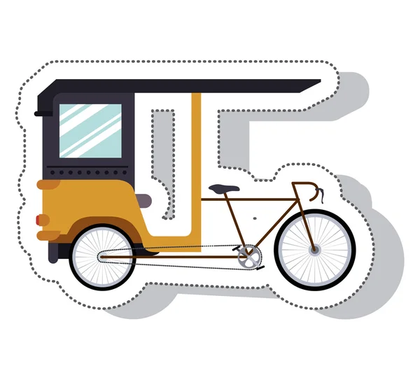 Servicio rickshaw icono aislado — Archivo Imágenes Vectoriales