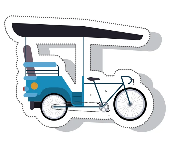 Servicio rickshaw icono aislado — Archivo Imágenes Vectoriales