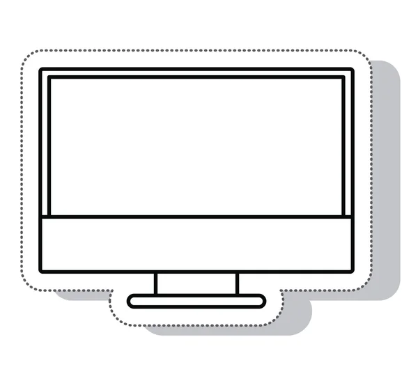 Ícone isolado computador desktop — Vetor de Stock